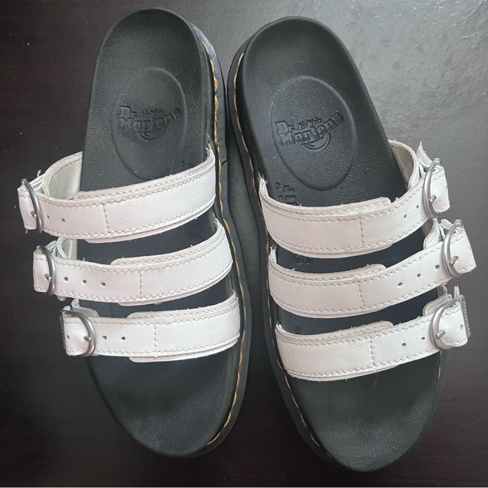 Dr. Martens Blaire Sandals White Chunky